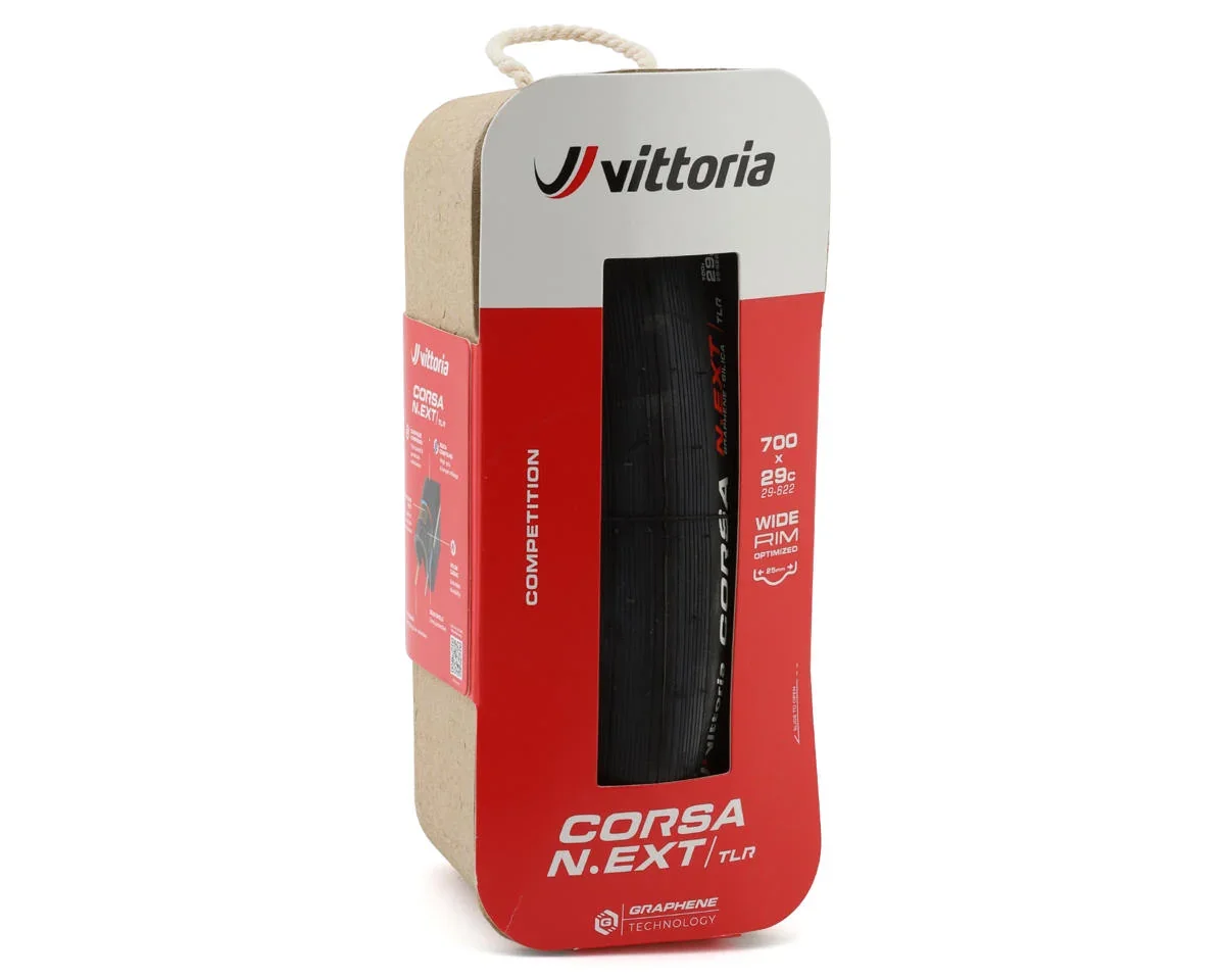 Vittoria Corsa N.EXT Tubeless Road Tire (Black) (700c) (29mm) (For Wide Rim) - view 4